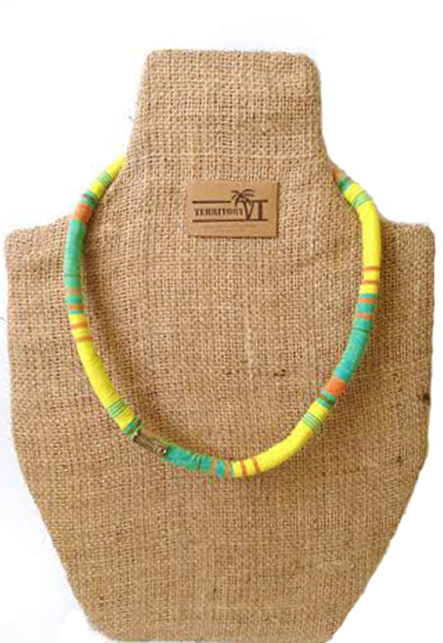 MADRAS NECKLACE (YELLOW MULTI )