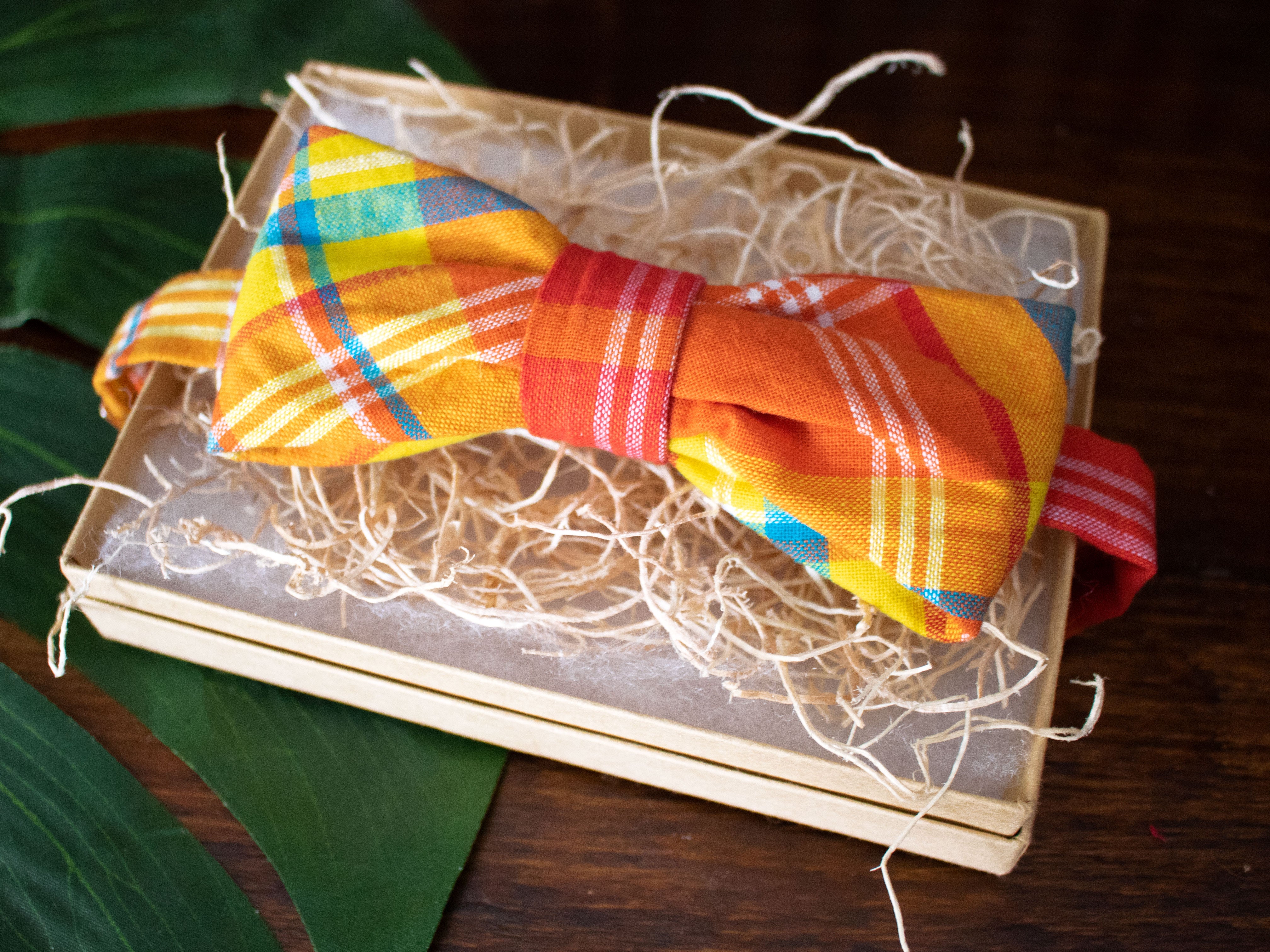 Madras Bow-tie (Yellow-Multi)