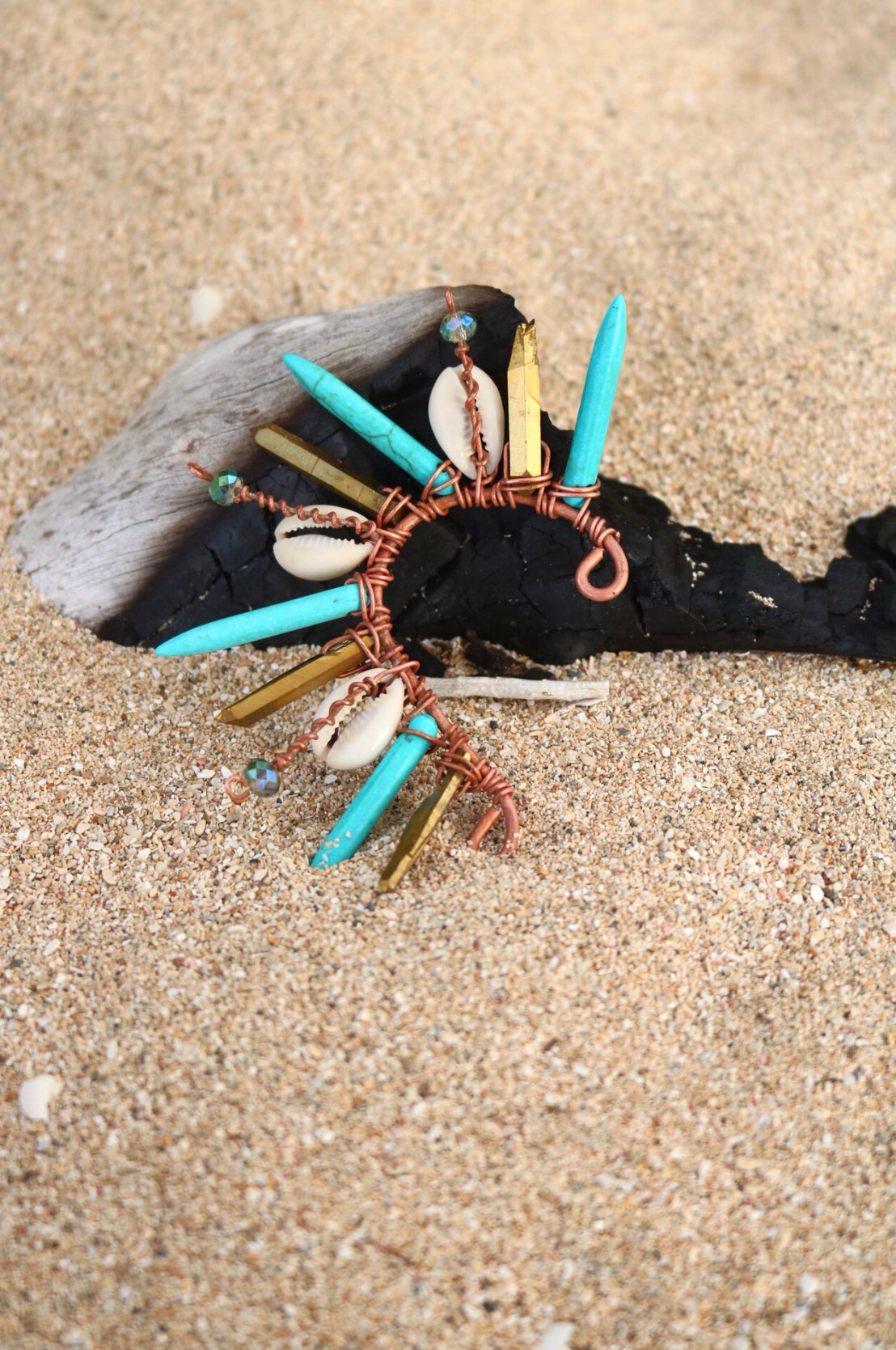 Island Goddess Quartz/Turquoise Ear frame