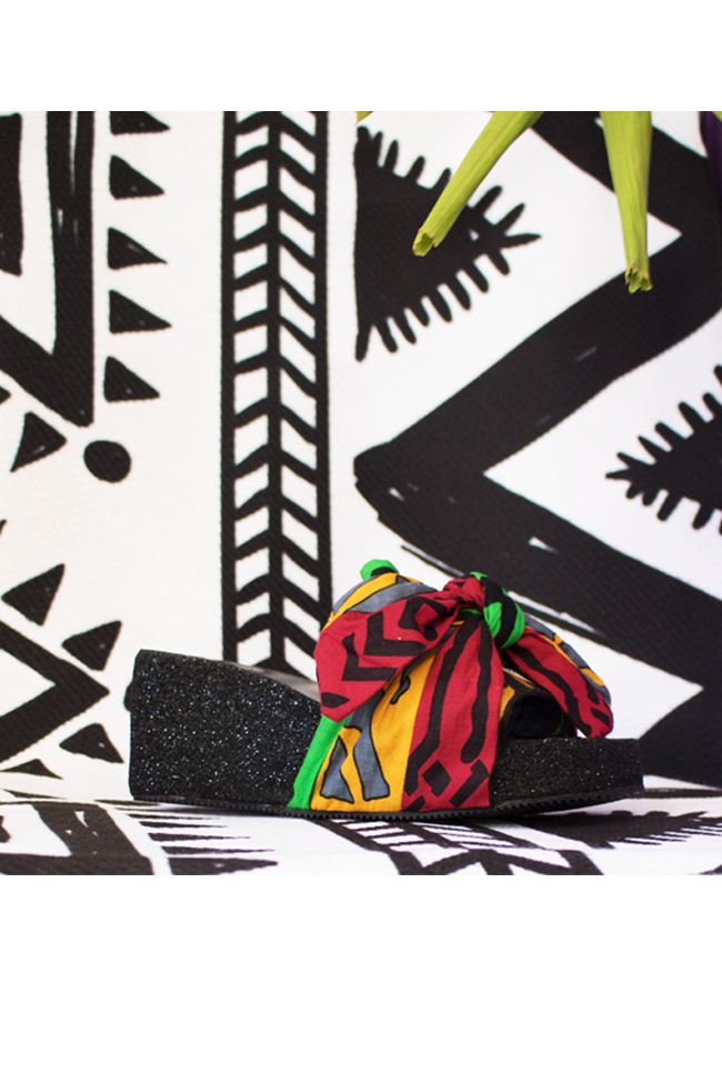 Lioness Rising Mudcloth Bow Slide