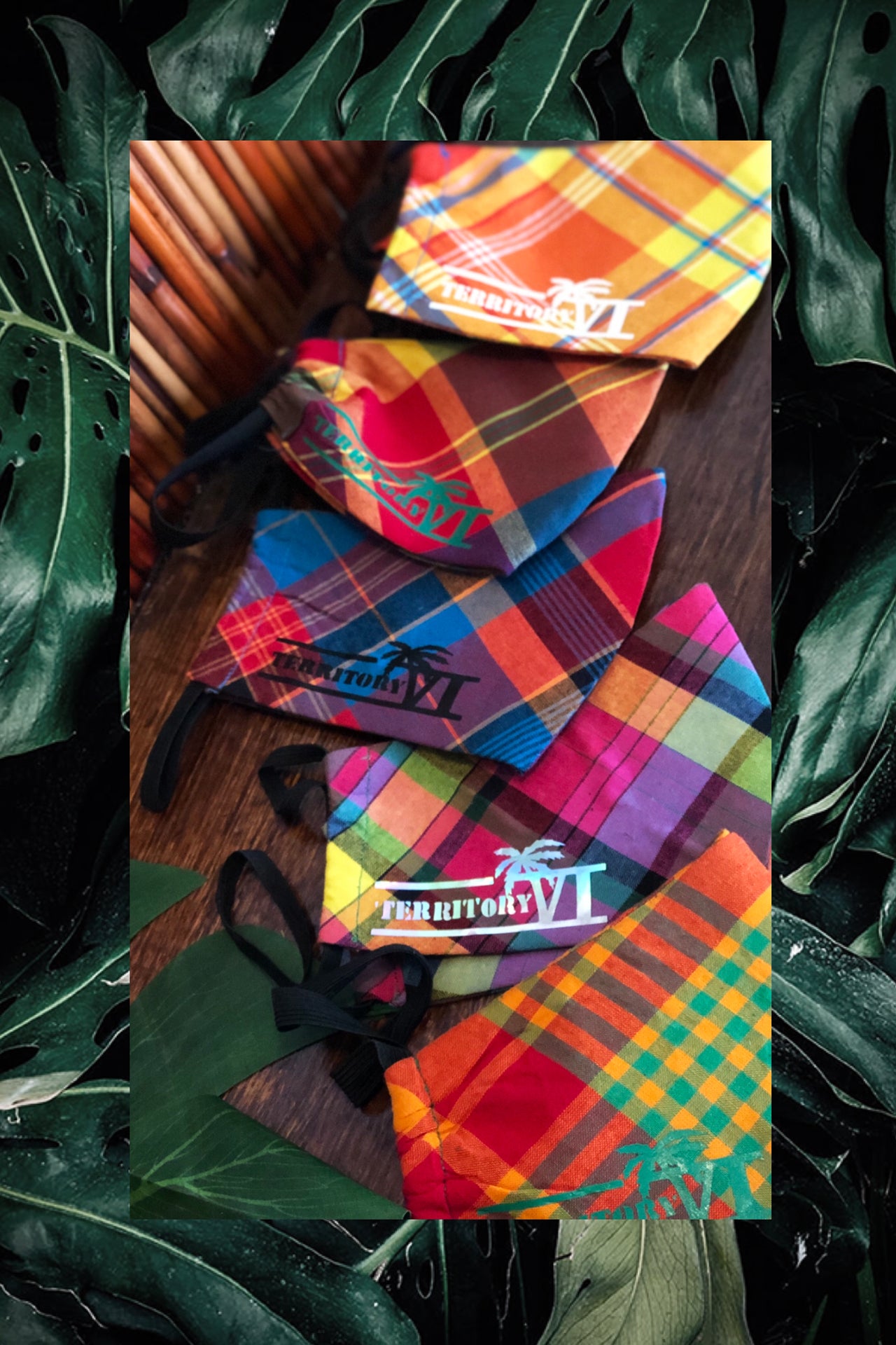 Madras Customizable Mask (Red/Multi)