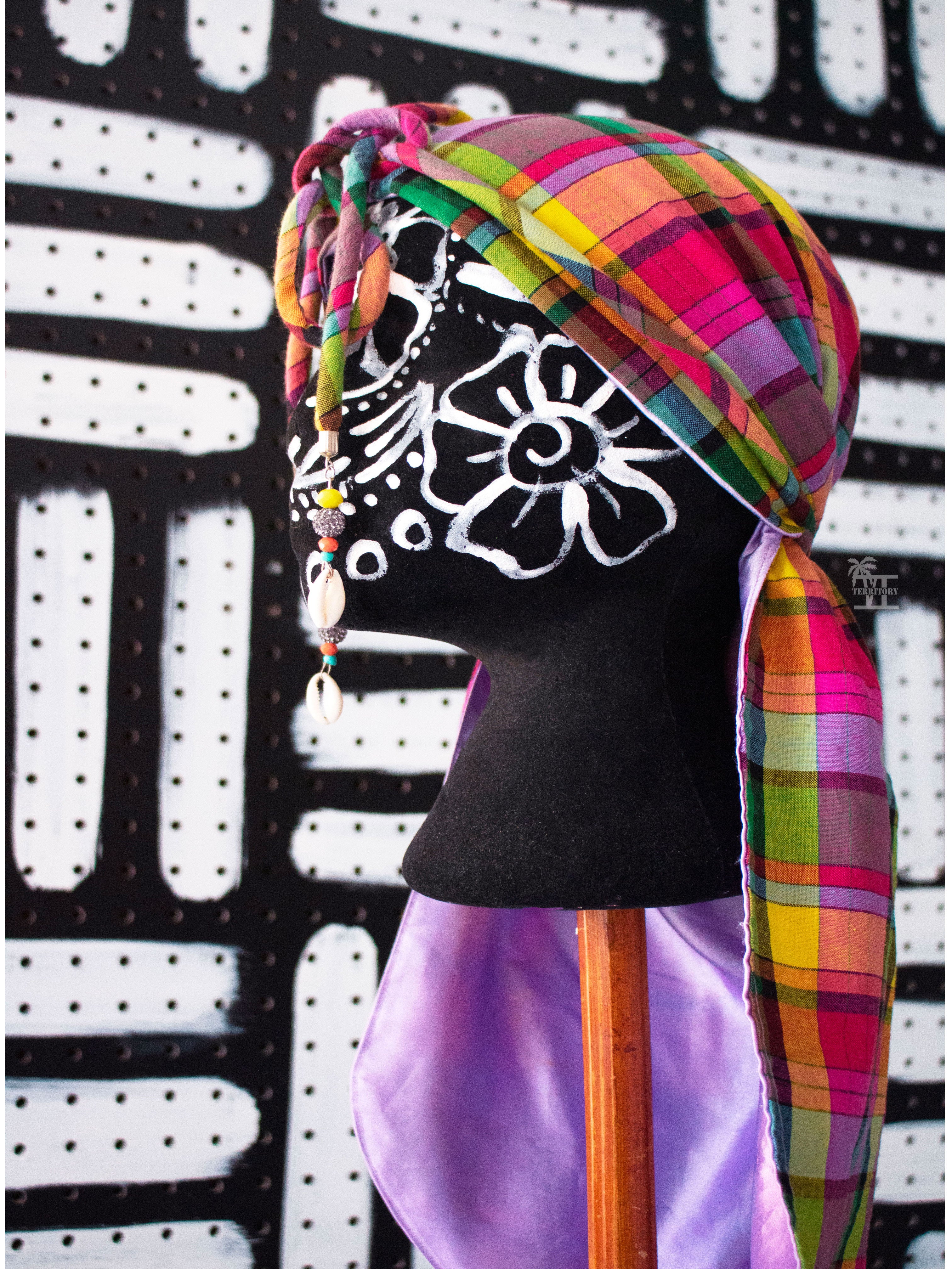 Makin Waves Madras Durag (Pink-Multi)