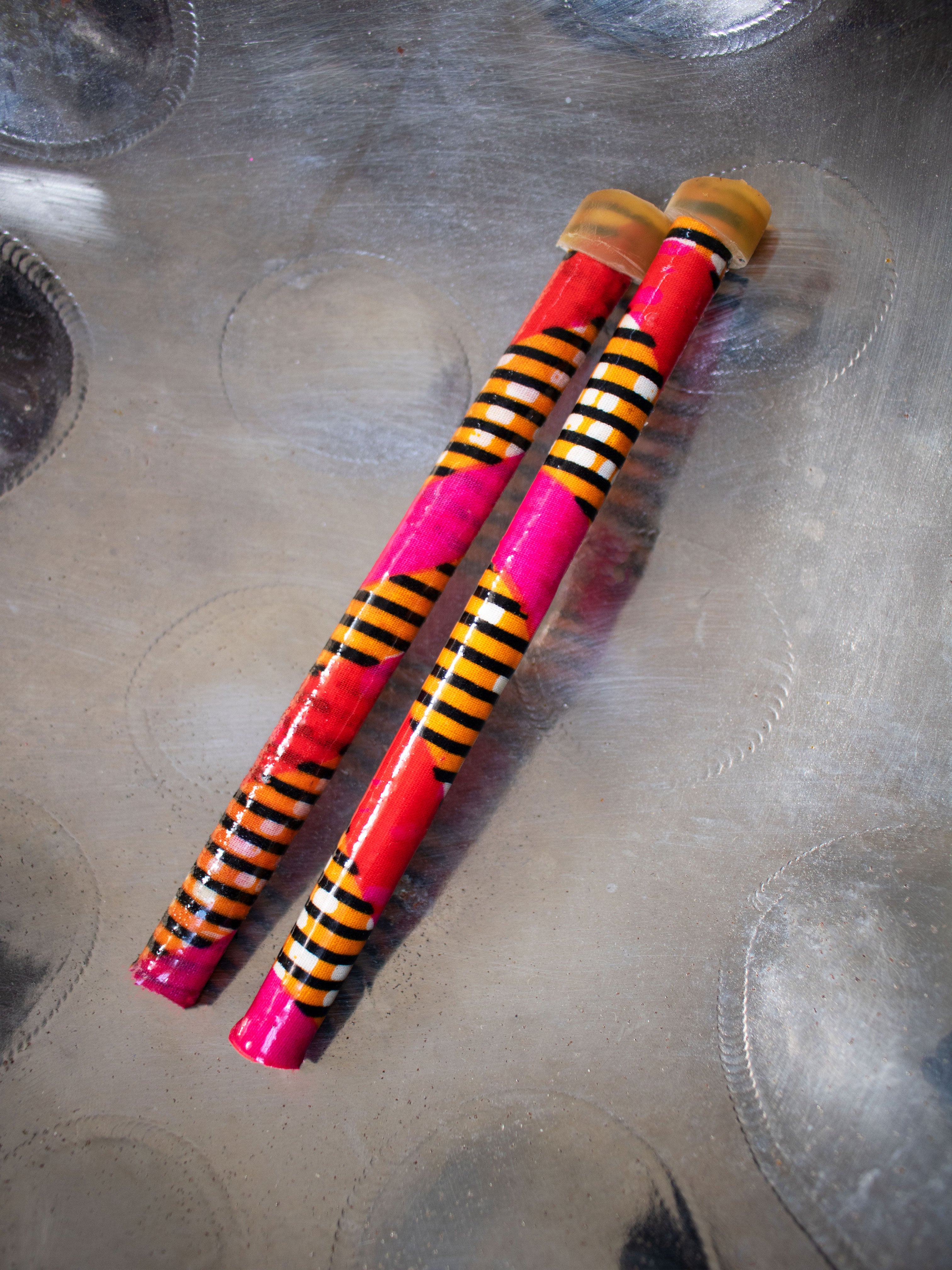 TENOR STEEL PAN/DRUM STICKS (TROPIC SPIRAL)