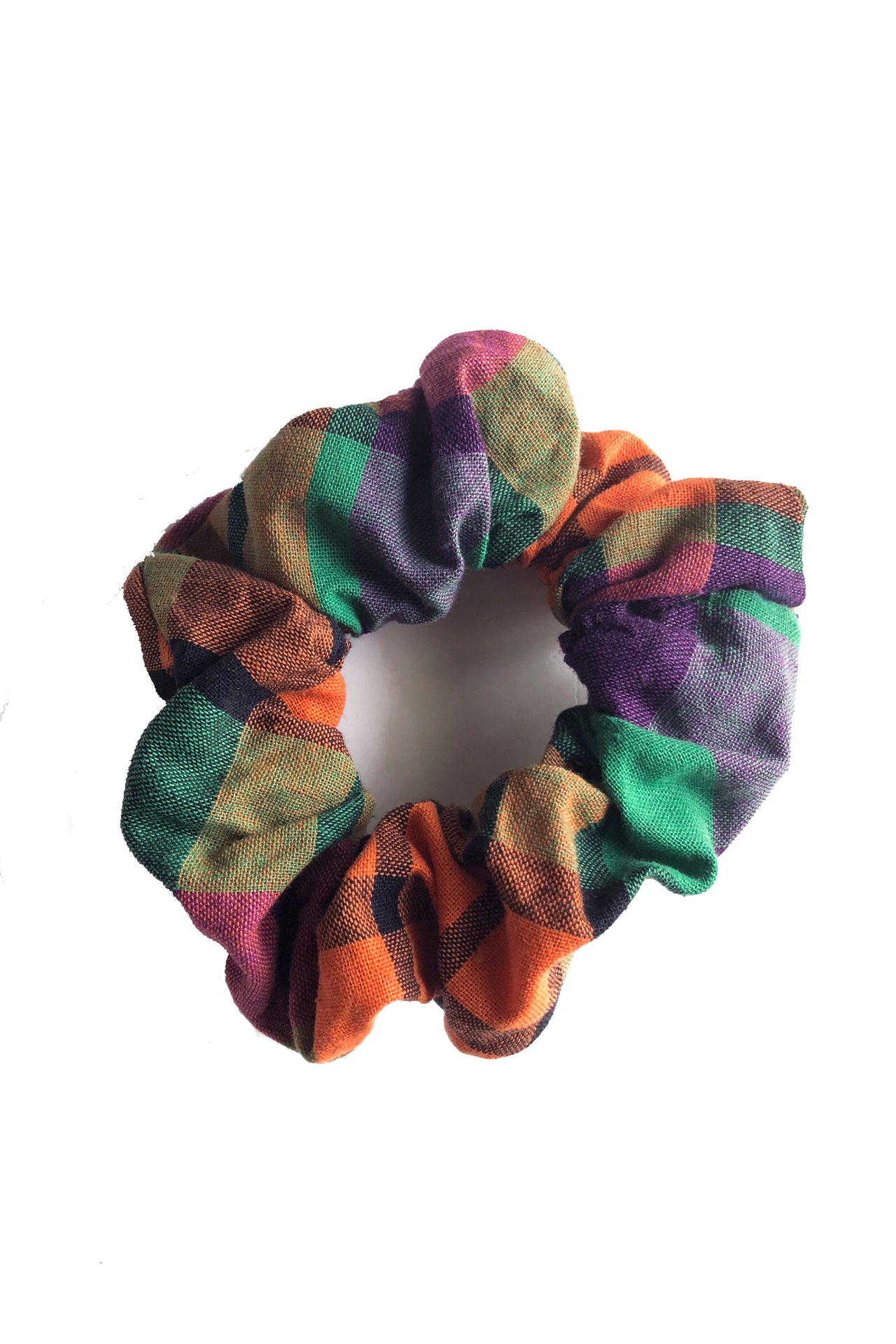 Thee Madras Scrunchie (Purple/Orange-Multi)