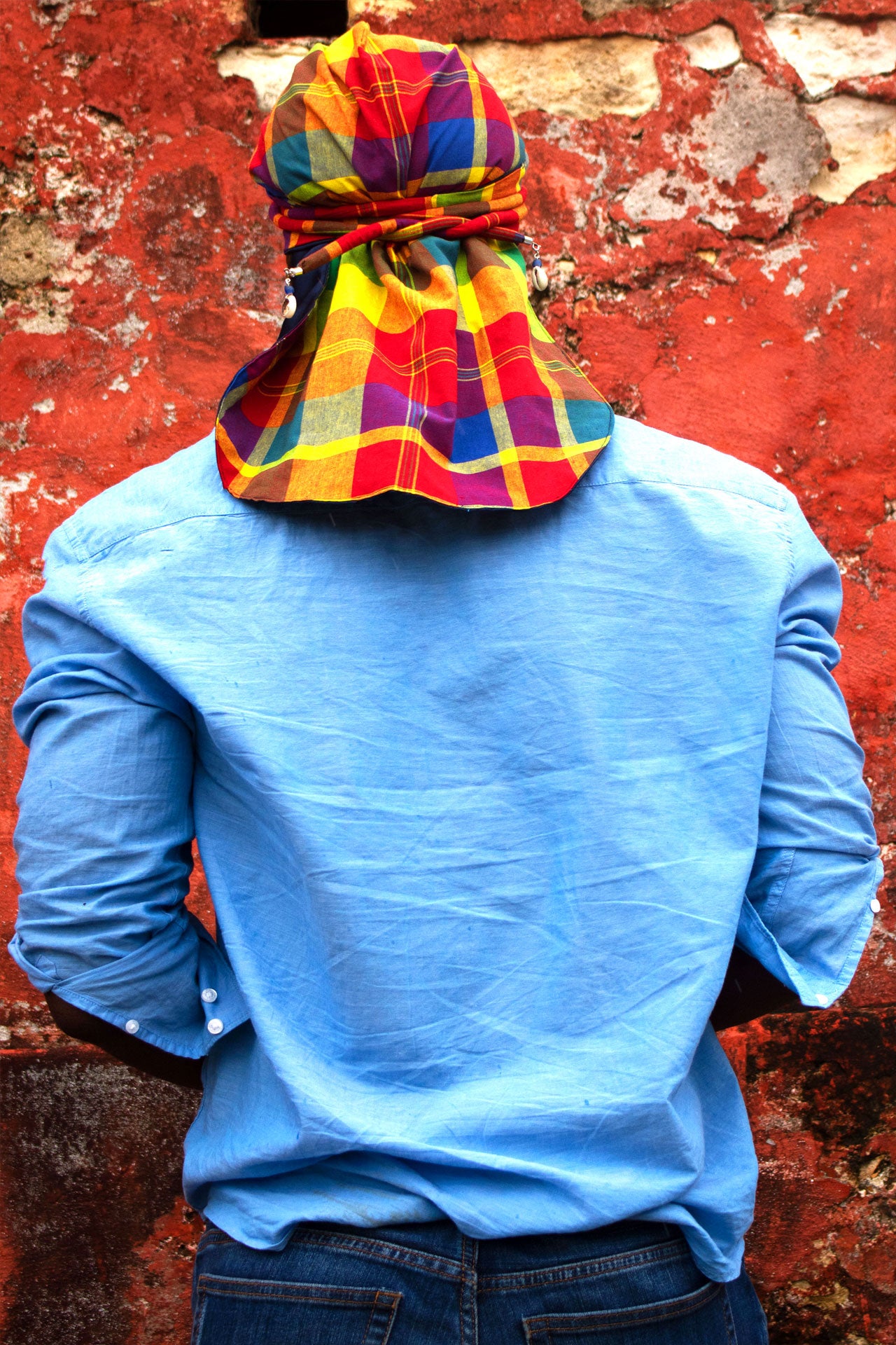 Makin Waves Madras Durag (Red-Multi)