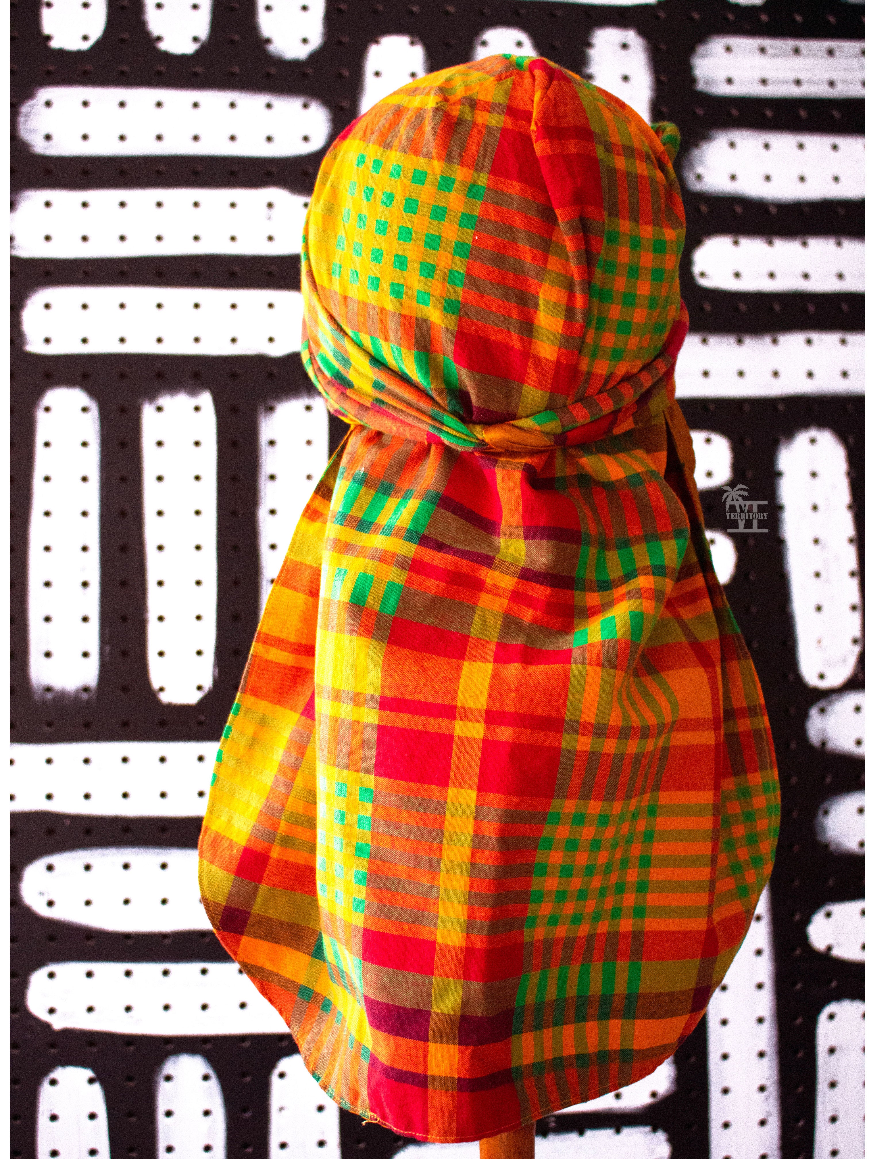Makin Waves Madras Durag (Red/Green-Multi)