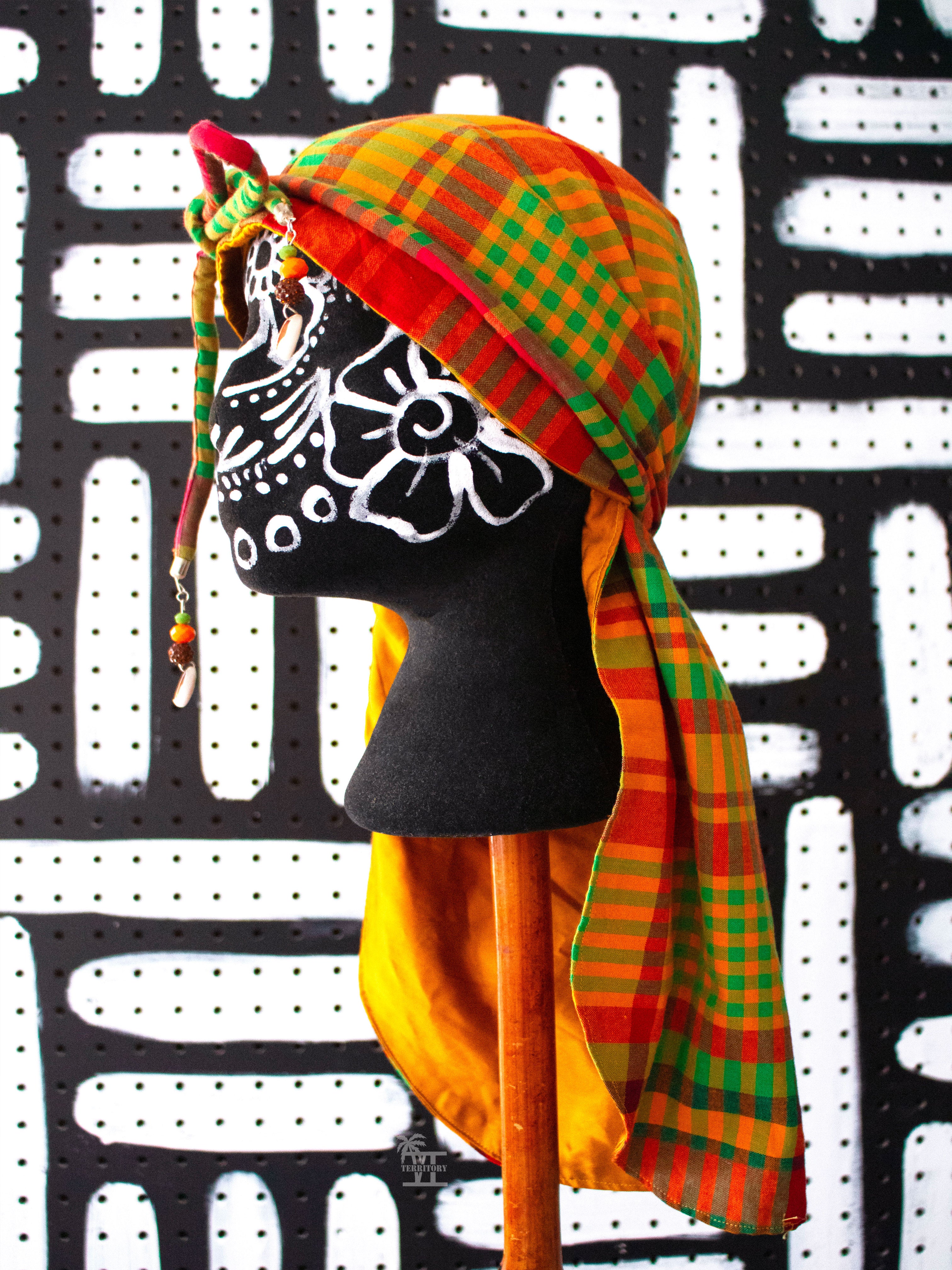 Makin Waves Madras Durag (Red/Green-Multi)