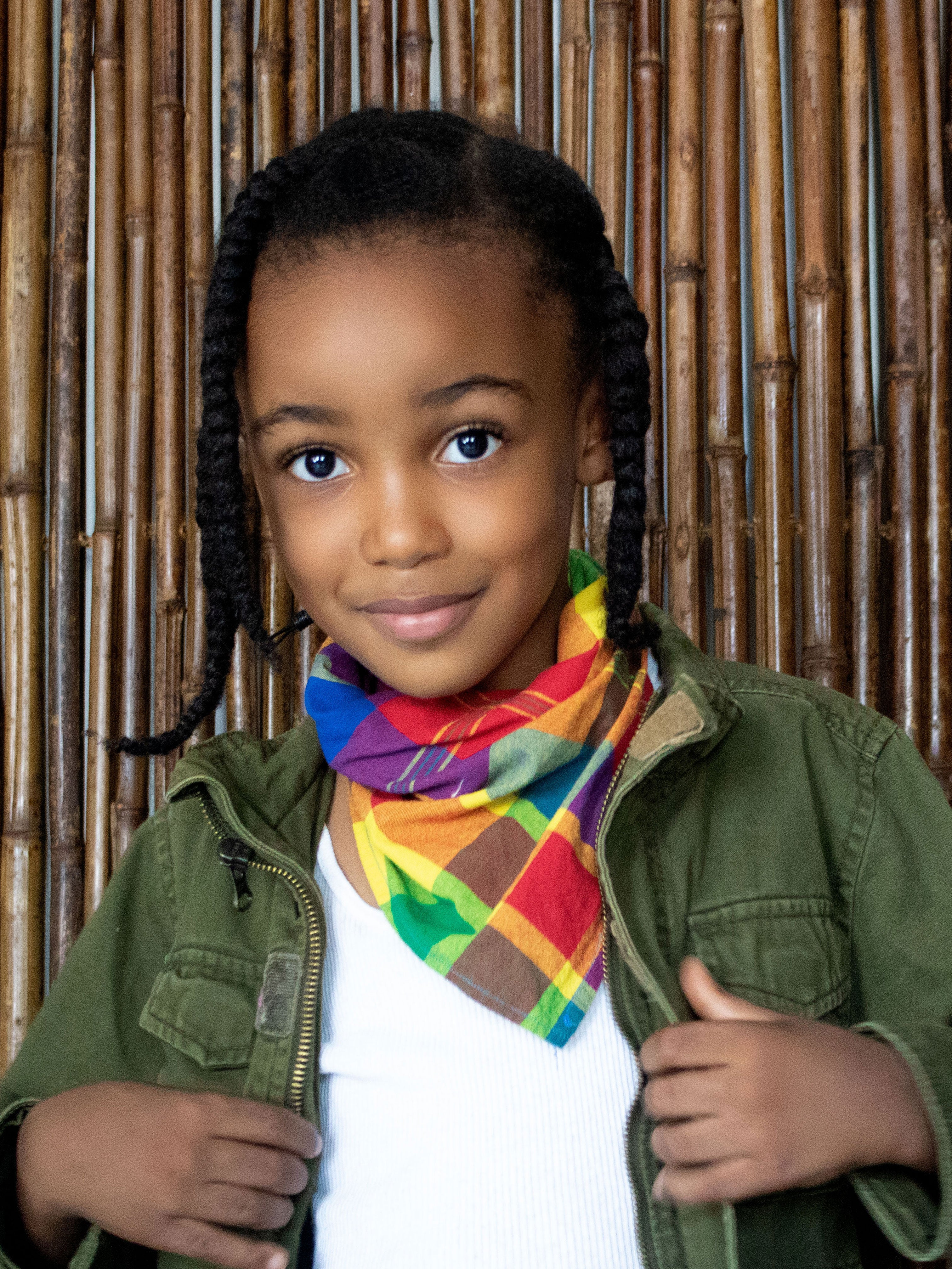 Madras Convertible Bandana Face Mask (Red-Multi)