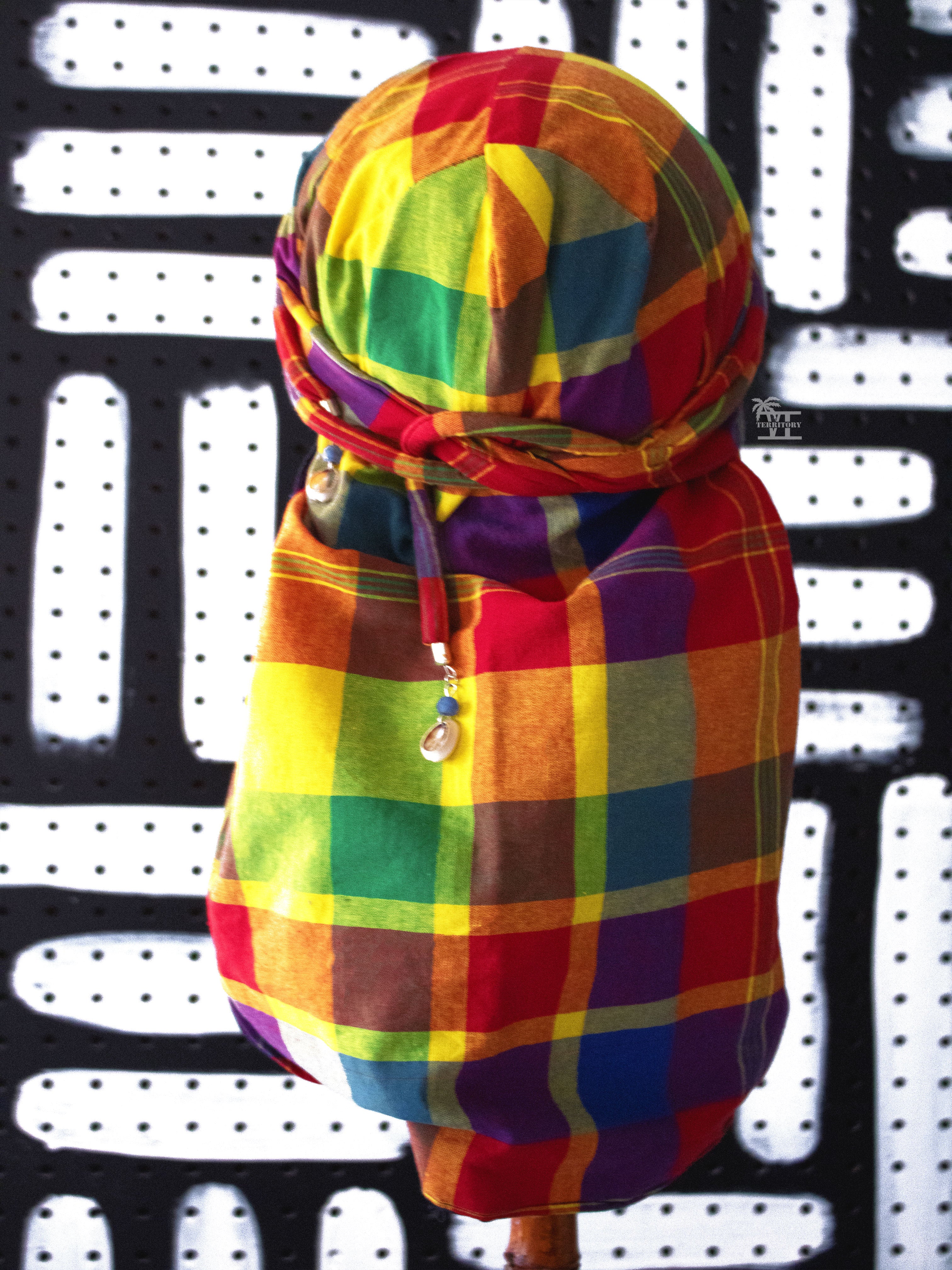 Makin Waves Madras Durag (Red-Multi)