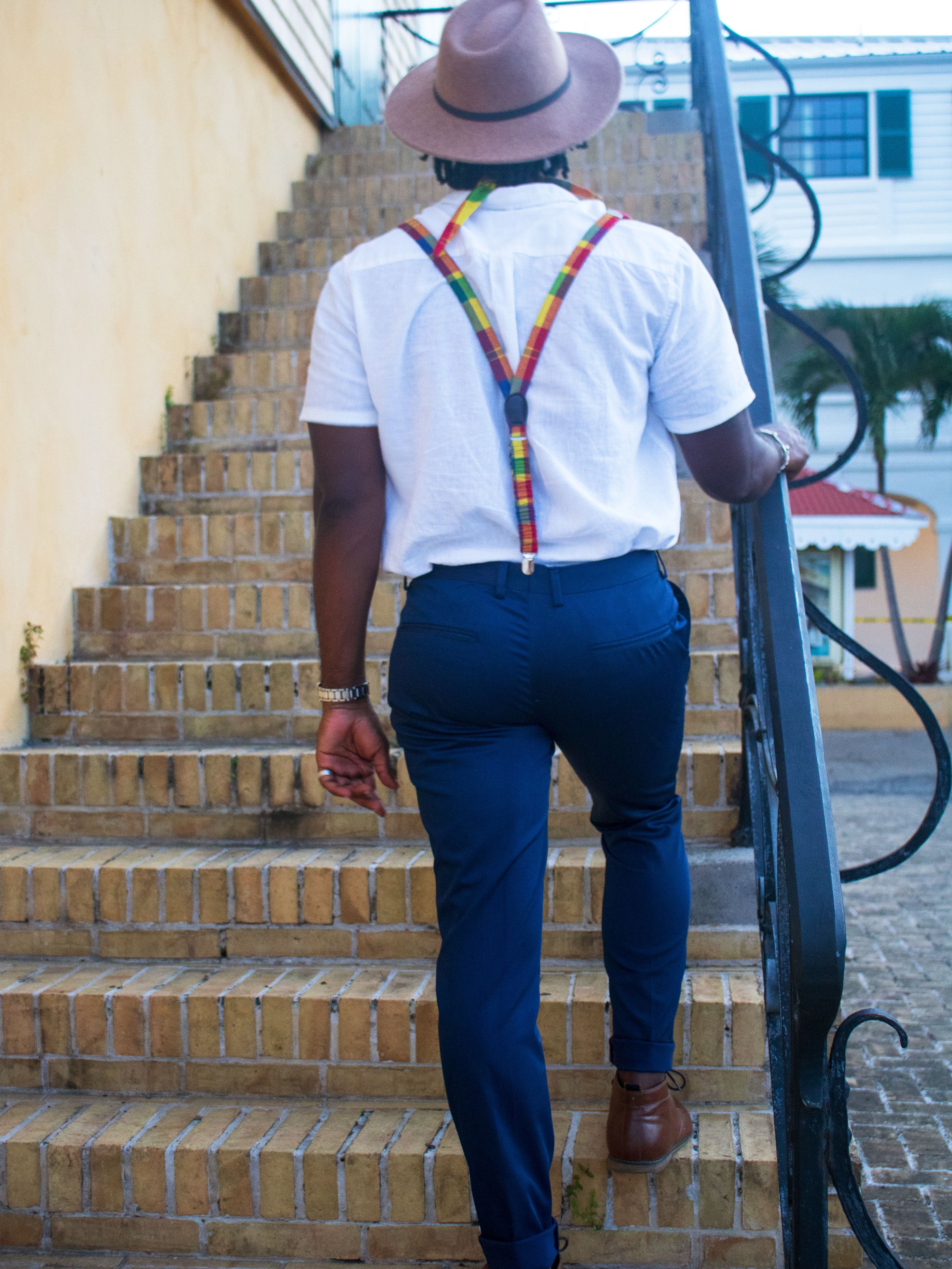 Madras Suspenders (Red-Multi)