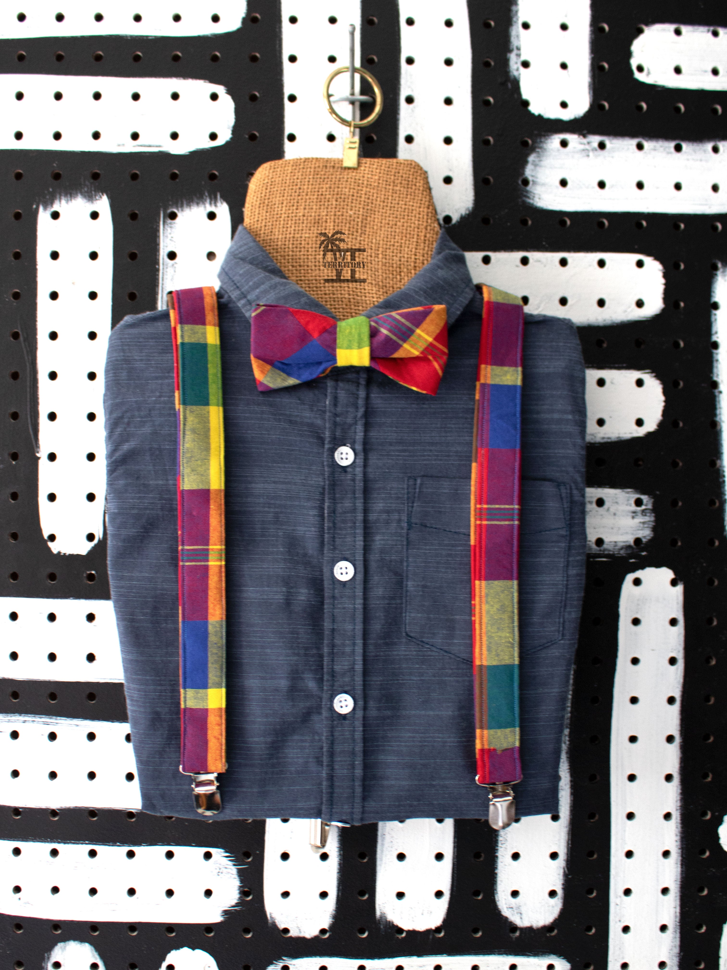 Madras Suspenders (Red-Multi)