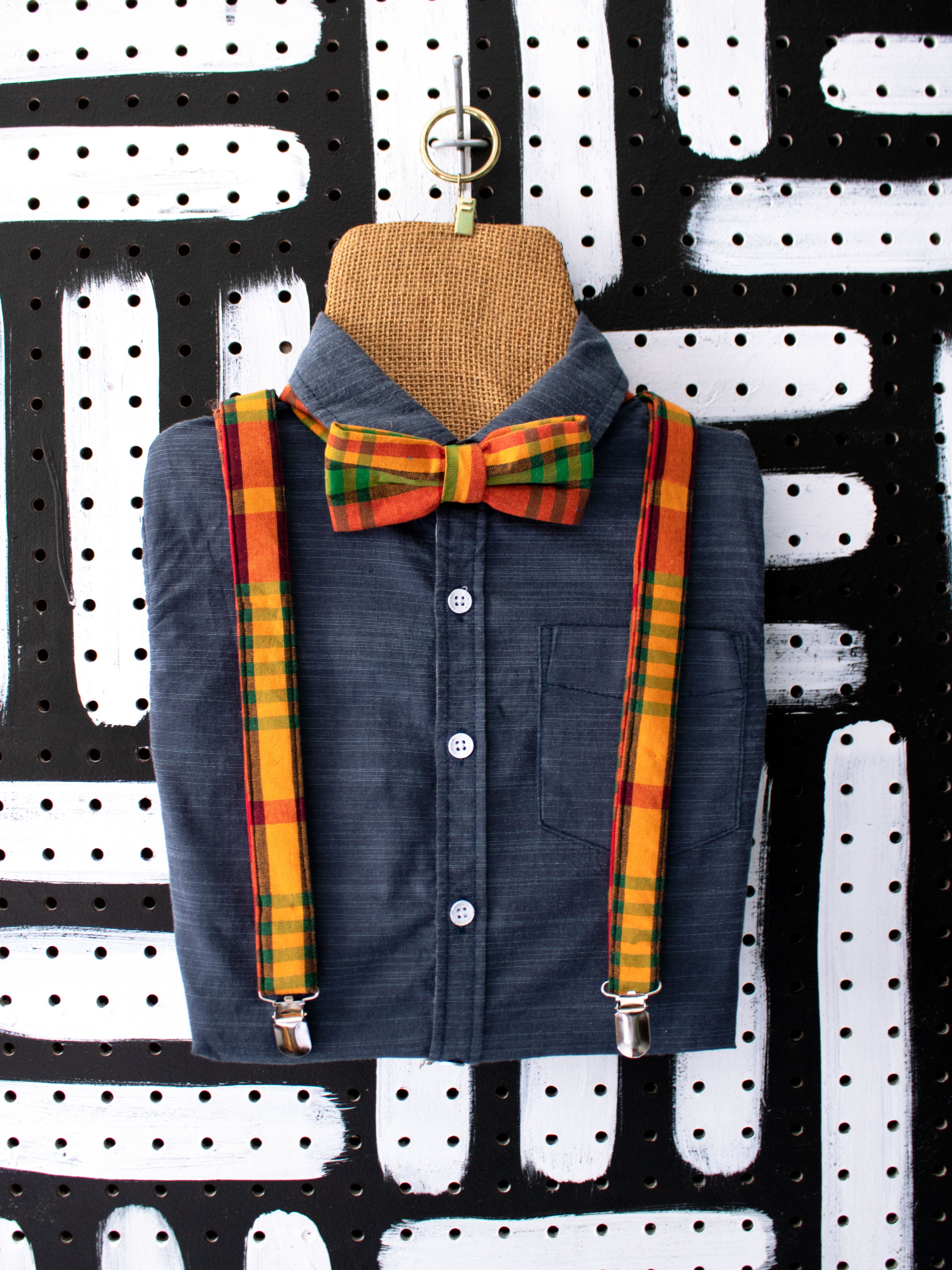 Madras Suspenders (Red/Green -Multi)