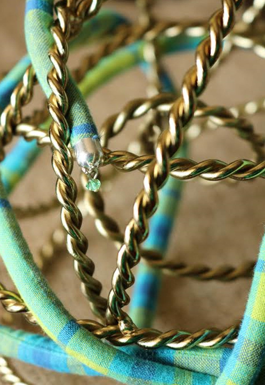 MADRAS INTERCHANGEABLE LACE (LIME GREEN-MULTI)