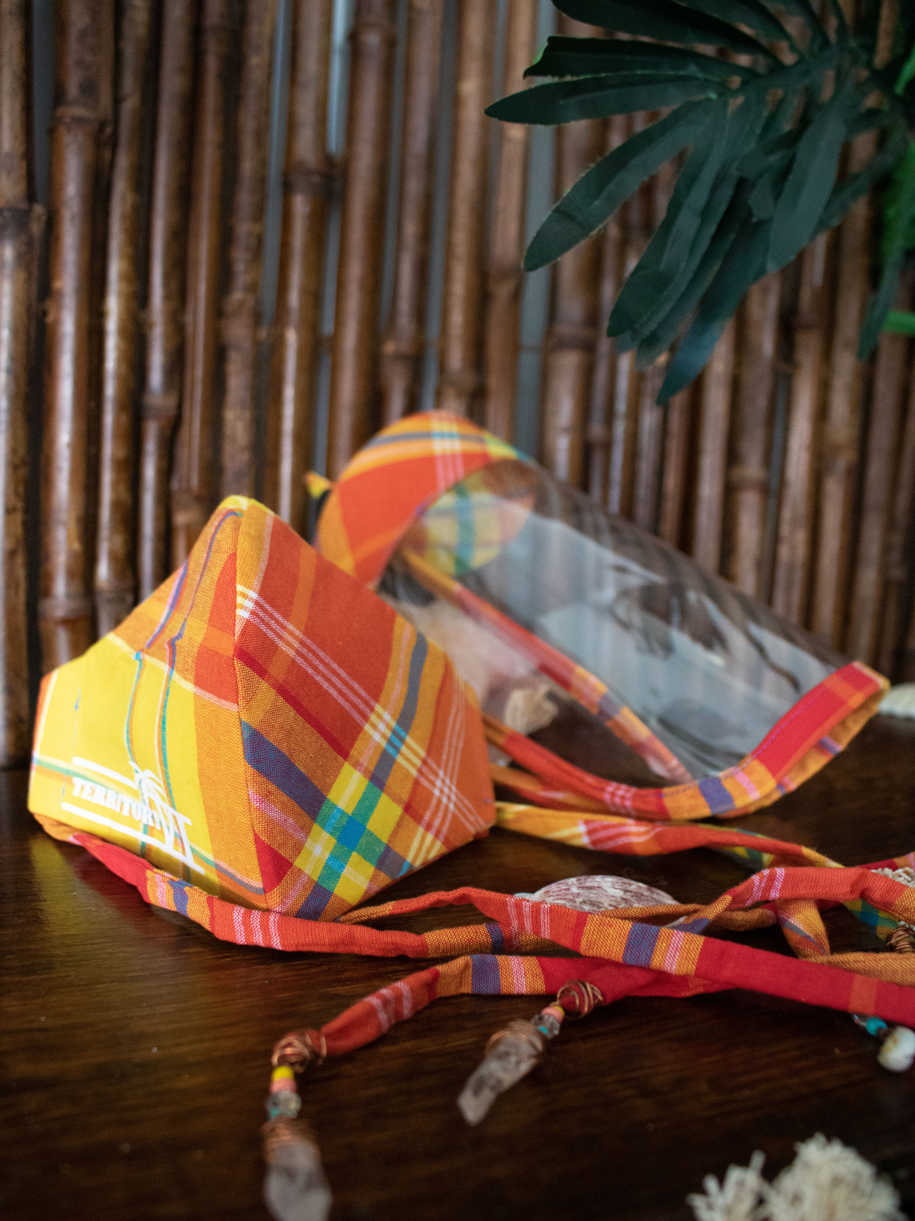 Madras Customizable Mask (Yellow/Multi)