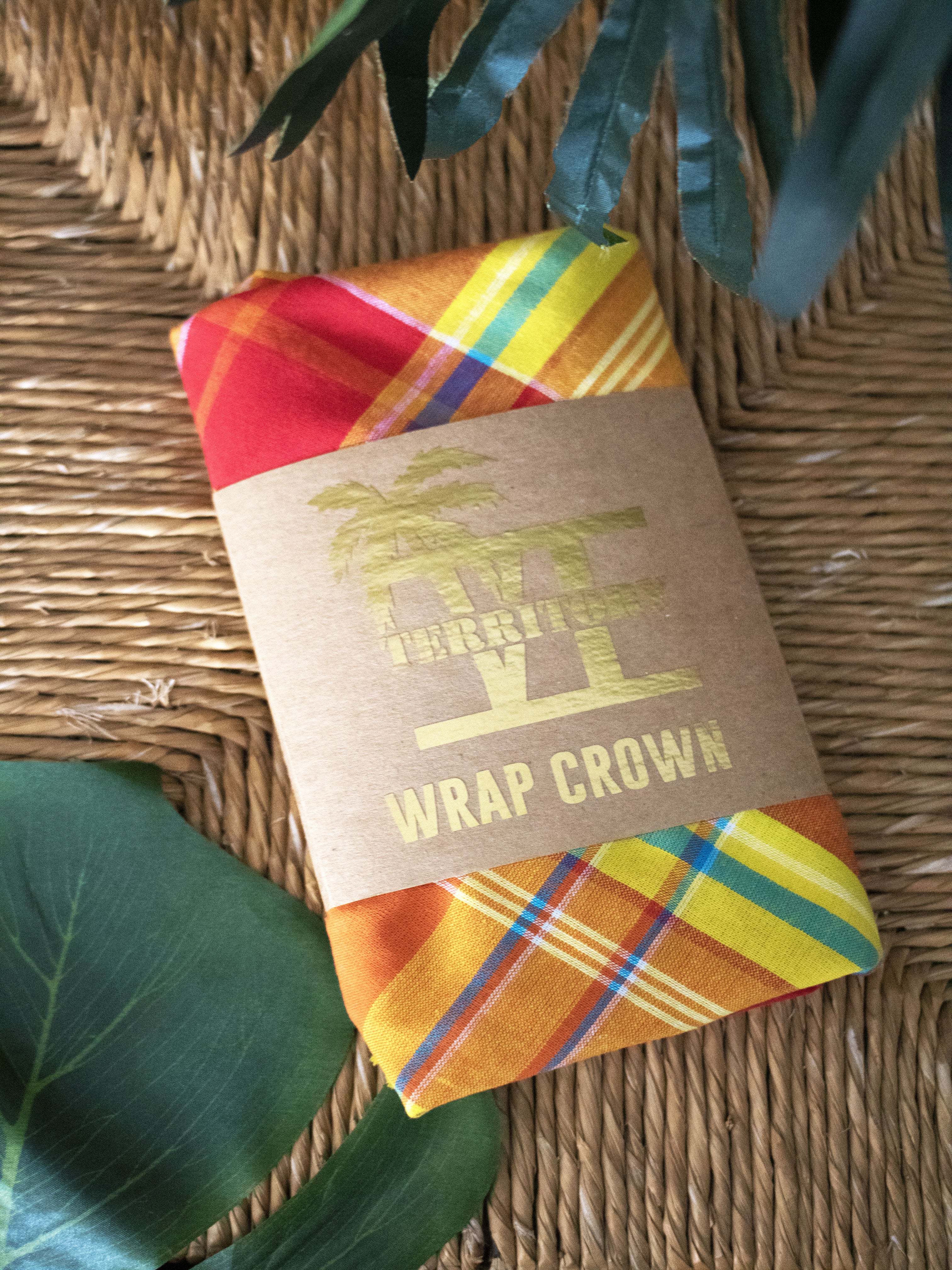 Madras Wrap Crown (Yellow-Multi)