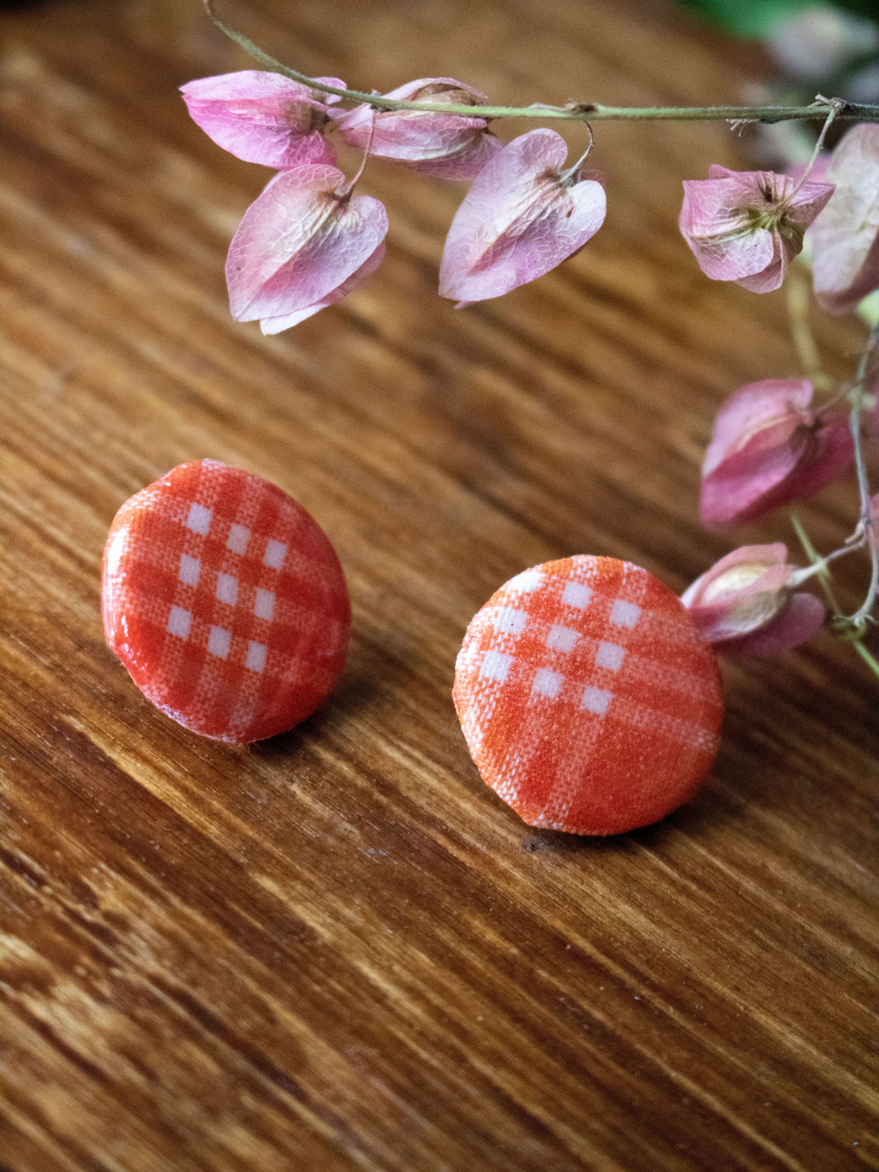 MADRAS STUD POST EARRING (Yellow-Multi)
