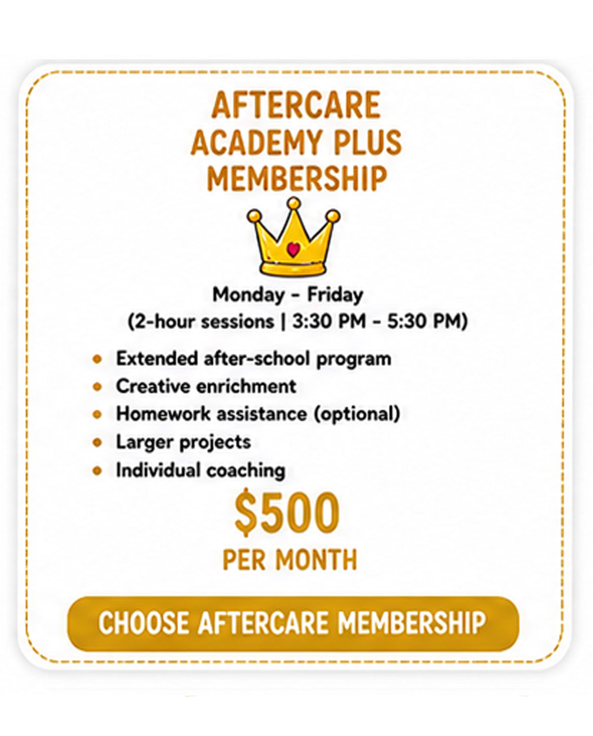 5 Day Aftercare Academy Plus Membership