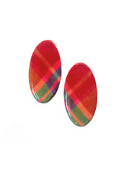 MADRAS OVAL STUD POST EARRING