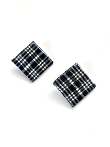 MADRAS SQUARE STUD POST EARRING