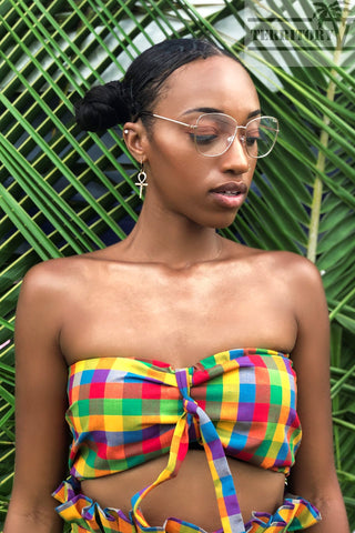 Culture in Bloom Madras Tube Top